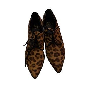 Marc Fisher Leopard Print Lace Up Shoes